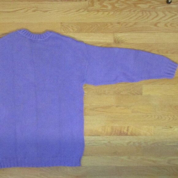 CHEROKEE WOMEN'S SIZE L SWEATER LAVENDER TUNIC CREW NECK CABLE KNIT NWT - Picture 8 of 11